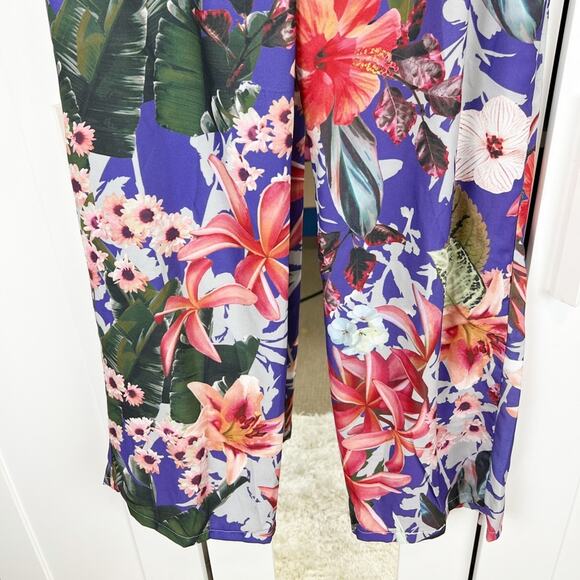 Romeo & Juliet Couture NWT Floral Print Wide Leg Palazzo Pants Size Medium - Picture 8 of 15